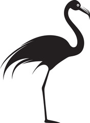 Artistic Flamingo Illustration Minimalist Vector Design Abstract Flamingo Graphic Creative Emblem
