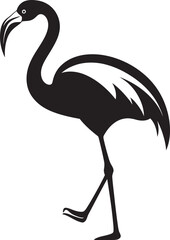 Minimalist Flamingo Logo Modern Symbol Tropical Flamingo Emblem Geometric Vector Art
