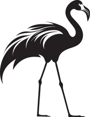 Obraz premium Stylish Flamingo Icon Artistic Badge Flamingo Silhouette Badge Minimalistic Emblem