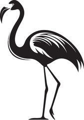 Artistic Flamingo Illustration Stylish Logo Abstract Flamingo Graphic Minimalist Badge