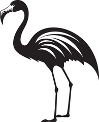 Geometric Flamingo Icon Retro Emblem Stylish Flamingo Icon Artistic Vector Symbol