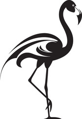 Abstract Flamingo Graphic Minimalist Badge Minimalist Flamingo Logo Creative Vector Icon