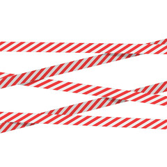 Barricade construction tape. Red warning tapes template. Barrier or Caution tape.