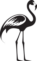Flamingo Silhouette Badge Modern Design Tropical Flamingo Emblem Stylish Emblem