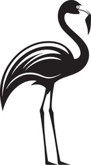 Stylish Flamingo Icon Creative Vector Art Abstract Flamingo Silhouette Stylish Emblem