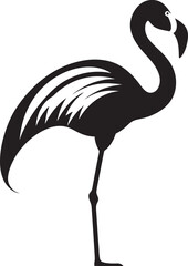 Vintage Flamingo Badge Minimal Vector Art Abstract Flamingo Graphic Retro Symbol