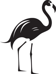 Obraz premium Vintage Flamingo Icon Abstract Emblem Artistic Flamingo Illustration Stylish Logo