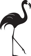 Minimalist Flamingo Logo Creative Vector Icon Geometric Flamingo Icon Retro Emblem