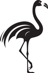 Obraz premium Stylish Flamingo Icon Artistic Vector Symbol Flamingo Silhouette Badge Modern Design