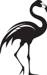 Geometric Flamingo Icon Retro Emblem Stylish Flamingo Icon Artistic Vector Symbol