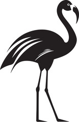 Minimalist Flamingo Logo Geometric Vector Icon Elegant Flamingo Badge Retro Badge