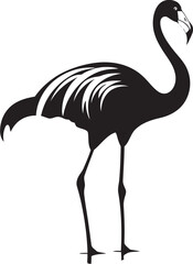 Geometric Flamingo Icon Modern Vector Icon Elegant Flamingo Badge Retro Vector Art