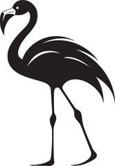 Minimalist Flamingo Badge Iconic Emblem Elegant Flamingo Badge Abstract Vector Art