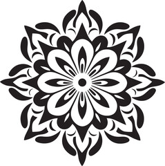 Fototapeta premium Geometric Floral Mandala Retro Vector Design Mandala Symbol Badge Classic Emblem