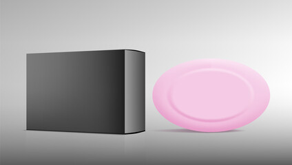 Cream Soap And Clear Box Package For Your Design