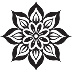 Fototapeta premium Intricate Mandala Logo Geometric Design Geometric Floral Emblem Stylish Mandala