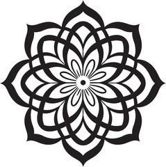 Floral Mandala Illustration Stylish Emblem Mandala Pattern Logo Geometric Pattern