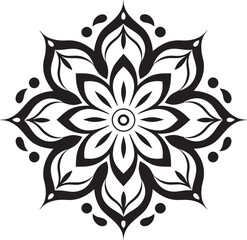 Fototapeta premium Mandala Artistic Symbol Retro Mandala Abstract Floral Badge Elegant Emblem