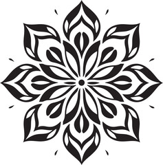 Fototapeta premium Retro Mandala Symbol Vintage Badge Design Artistic Floral Mandala Icon Intricate Vector Pattern