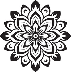 Fototapeta premium Elegant Mandala Symbol Stylish Vector Badge Retro Mandala Emblem Vintage Ornament