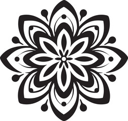 Fototapeta premium Minimalist Mandala Symbol Geometric Vector Abstract Mandala Logo Intricate Pattern
