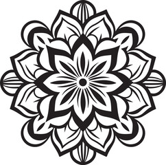 Fototapeta premium Stylish Mandala Emblem Elegant Symbol Vintage Mandala Design Retro Floral Emblem