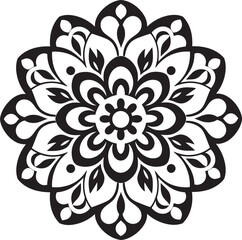 Minimalist Mandala Logo Geometric Artistic Design Abstract Floral Mandala Badge Intricate Pattern