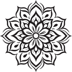 Modern Mandala Emblem Abstract Vector Art Retro Mandala Badge Vintage Emblem Design