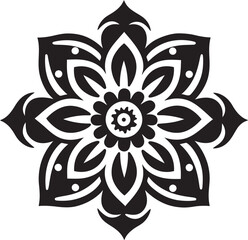 Abstract Mandala Emblem Intricate Floral Vector Stylish Mandala Badge Elegant Symbol