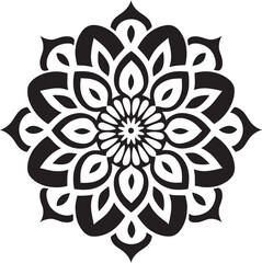 Stylish Mandala Emblem Elegant Symbol Vintage Mandala Design Retro Floral Emblem