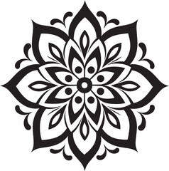 Geometric Mandala Pattern Icon Minimalistic Vector Artistic Mandala Emblem Intricate Emblem Design