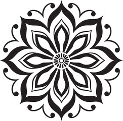 Obraz premium Artistic Mandala Emblem Intricate Emblem Design Elegant Floral Mandala Icon Stylish Badge