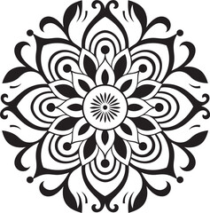 Artistic Mandala Emblem Intricate Design Elegant Floral Mandala Icon Stylish Vector Badge