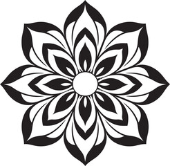 Intricate Floral Mandala Modern Design Geometric Mandala Symbol Stylish Vector Art