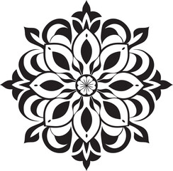 Fototapeta premium Vintage Mandala Symbol Retro Vector Art Geometric Mandala Pattern Icon Minimalistic Emblem