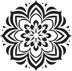 Floral Mandala Icon Stylish Design Mandala Circle Logo Modern Vector Symbol