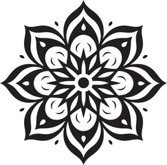 Abstract Mandala Logo Minimal Emblem Floral Mandala Icon Stylish Design