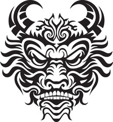 Dragon Head Icon Legendary Design Mythical Creature Symbol Dragon Head Art