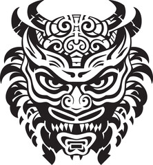 Dragon Head Symbol Fantasy Emblem Frontal Dragon Head Icon Mythical Artwork