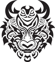 Dragon Head Badge Mythical Creature Design Fantasy Dragon Emblem Iconic Head Design