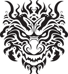 Fantasy Dragon Logo Detailed Symbol Vector Dragon Head Mythical Emblem