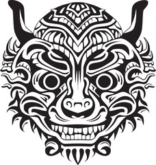 Dragon Head Art Detailed Emblem Fantasy Dragon Emblem Vector Symbol