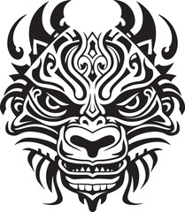 Dragon Head Art Fantasy Symbol Mythical Dragon Icon Vector Design