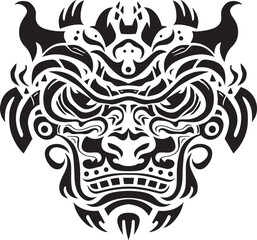 Dragon Head Badge Mythical Artwork Mythical Dragon Icon Frontal Emblem