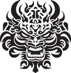 Detailed Dragon Head Logo Fantasy Symbol Dragon Head Badge Legendary Icon Design