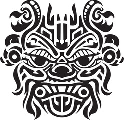 Dragon Head Logo Iconic Emblem Design Front View Dragon Symbol Mythical Graphic