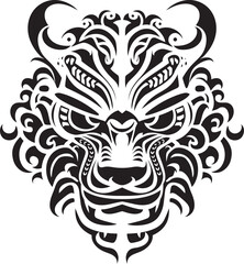Dragon Head Art Mythical Symbol Fantasy Dragon Emblem Vector Design