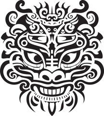 Frontal Dragon Head Badge Vector Design Dragon Head Art Fantasy Creature Emblem