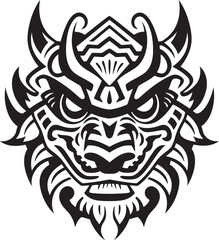 Fantasy Dragon Logo Front View Symbol Front View Dragon Head Badge Iconic Artwork