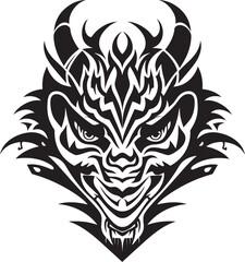 Vector Dragon Head Symbol Mythical Art Dragon Head Illustration Fantasy Design